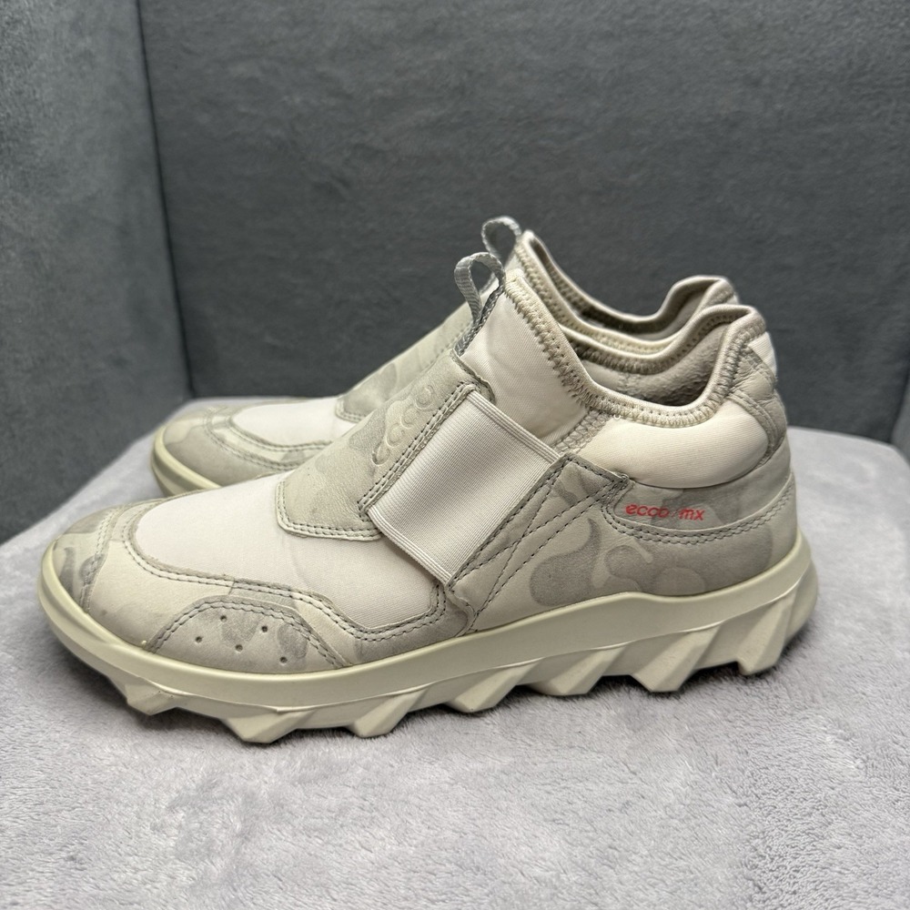 ECCO MX Women's 5-5.5 EU 36 Gray White Camo Slip On Sneakers Walking Shoes